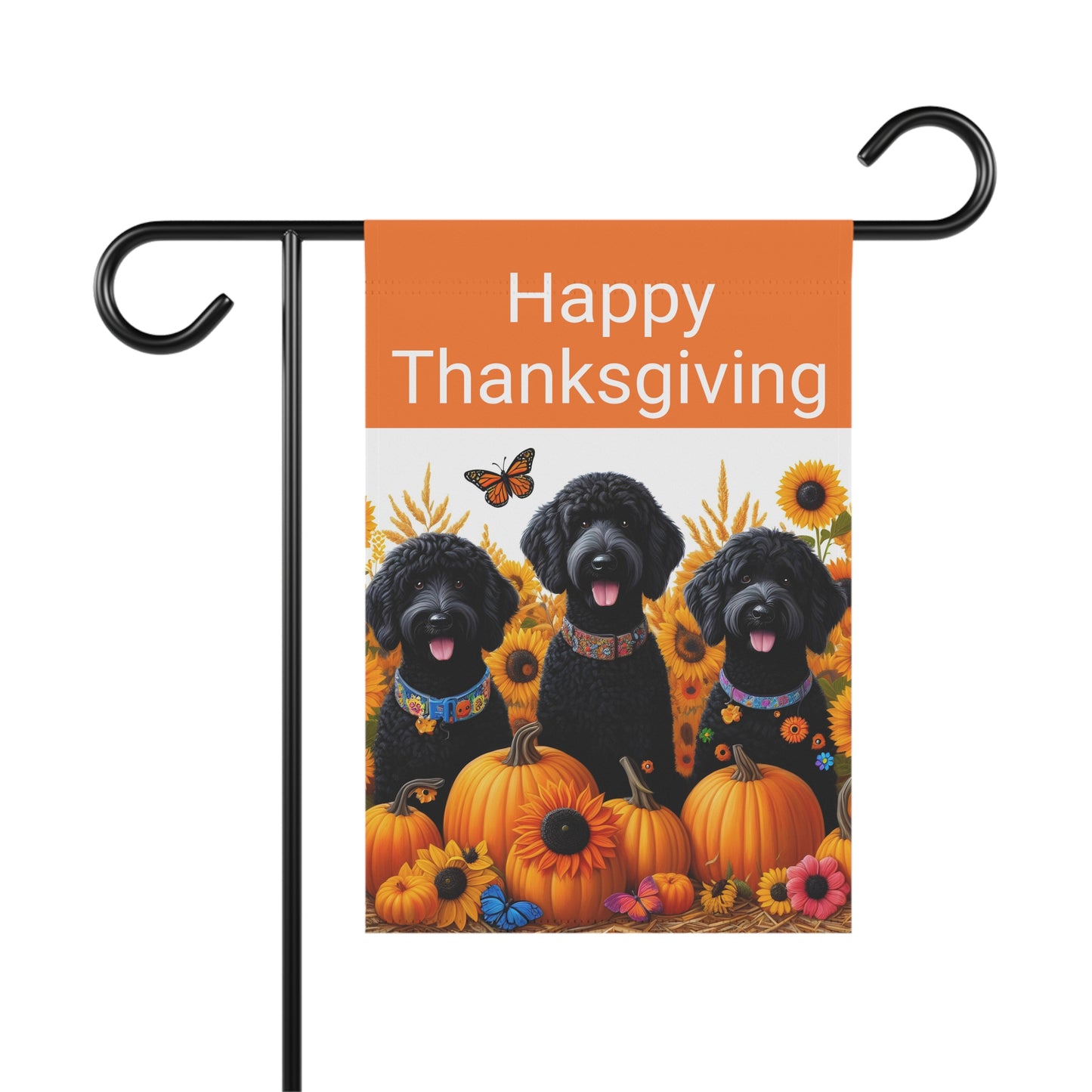 Happy Thanksgiving Doodles Garden & House Banner