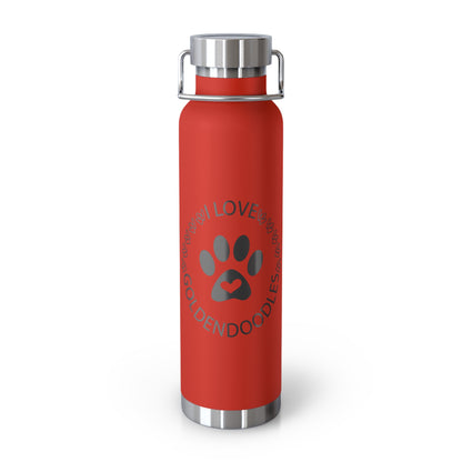 I love Goldendoodles Copper Vacuum Insulated Bottle, 22oz