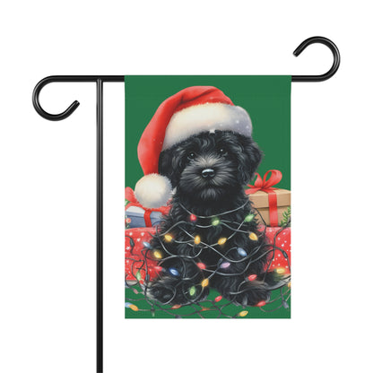 Christmas Black Doodle - Garden & House Banner