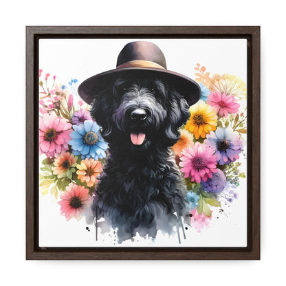 Black Doodle Gallery Canvas Picture - Wooden Square Frame Nice!