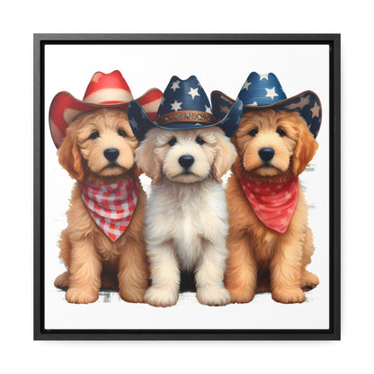 Patriotic Doodles Gallery Canvas - Wooden Square Frame - Nice!