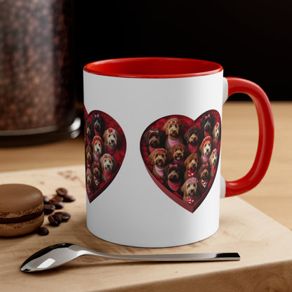 Life is like a box of Doodles - Valentine Accent Coffee Mug, 11oz