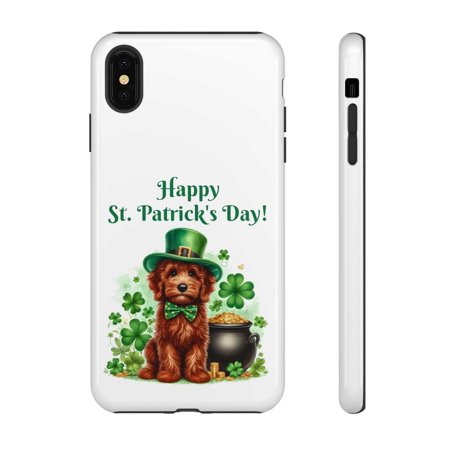 Happy Doodle St. Patrick's Day - Tough Cases - Apple iPhone, Samsung Galaxy, and Google Pixel