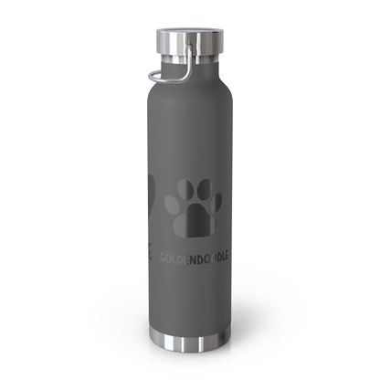 Peace Love Goldendoodles Copper Vacuum Insulated Bottle, 22oz