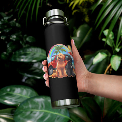 Jeep Beach Doodle Copper Vacuum Insulated Bottle, 22oz