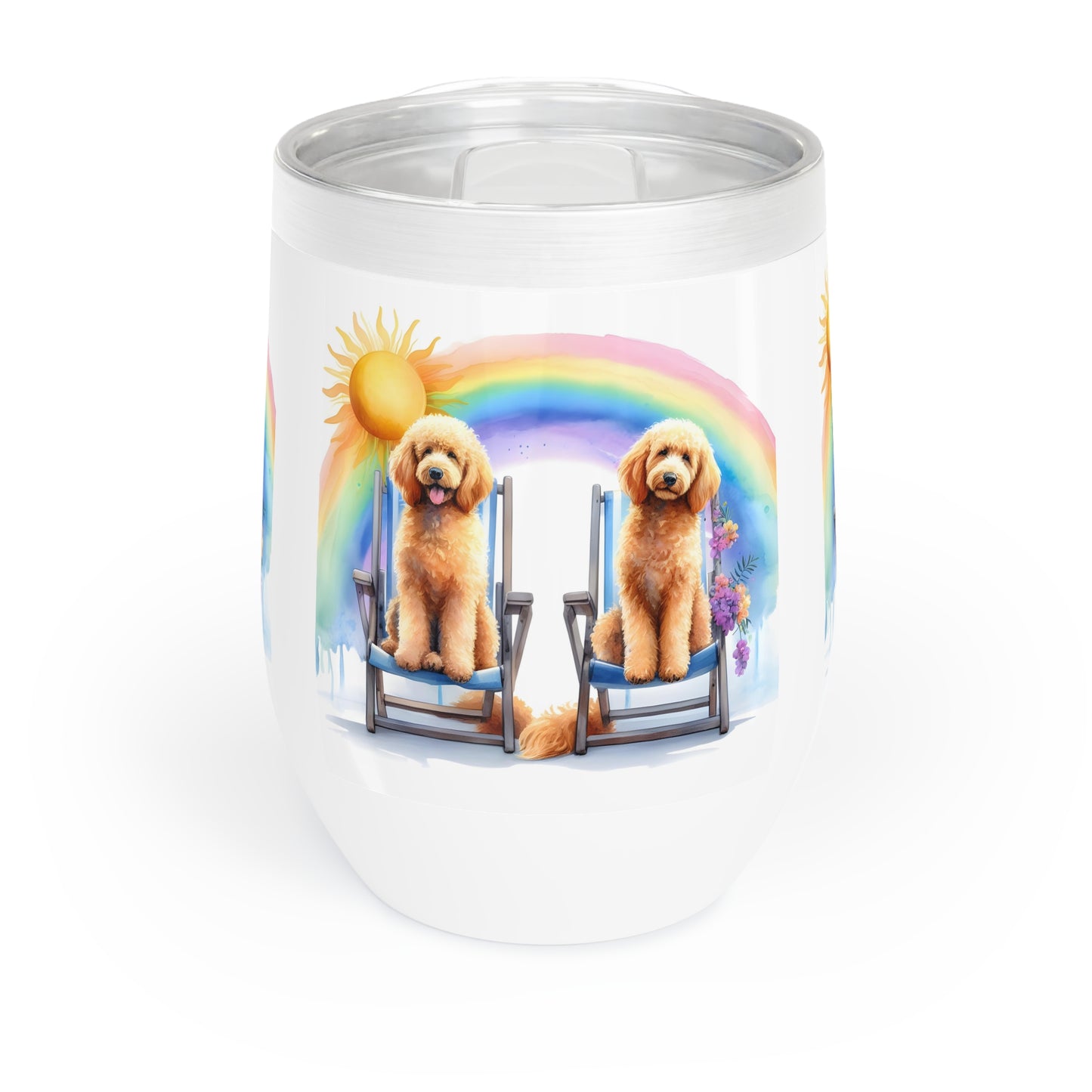 Beach Doodles Chill Wine Tumbler