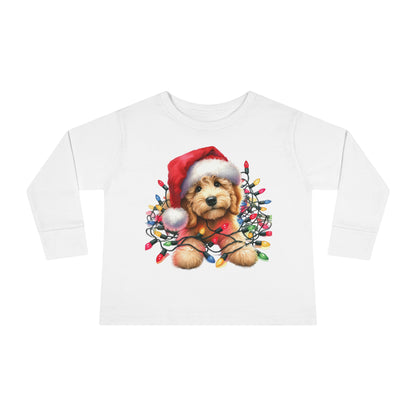 Christmas Doodle w/Lights Toddler Long Sleeve T Shirt