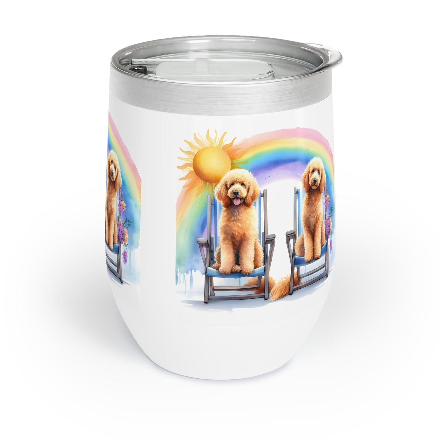 Beach Doodles Chill Wine Tumbler