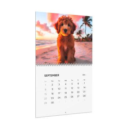 Apricot & Red Doodles - Wall Calendars (2024)