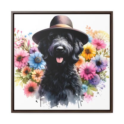 Black Doodle Gallery Canvas Picture - Wooden Square Frame Nice!