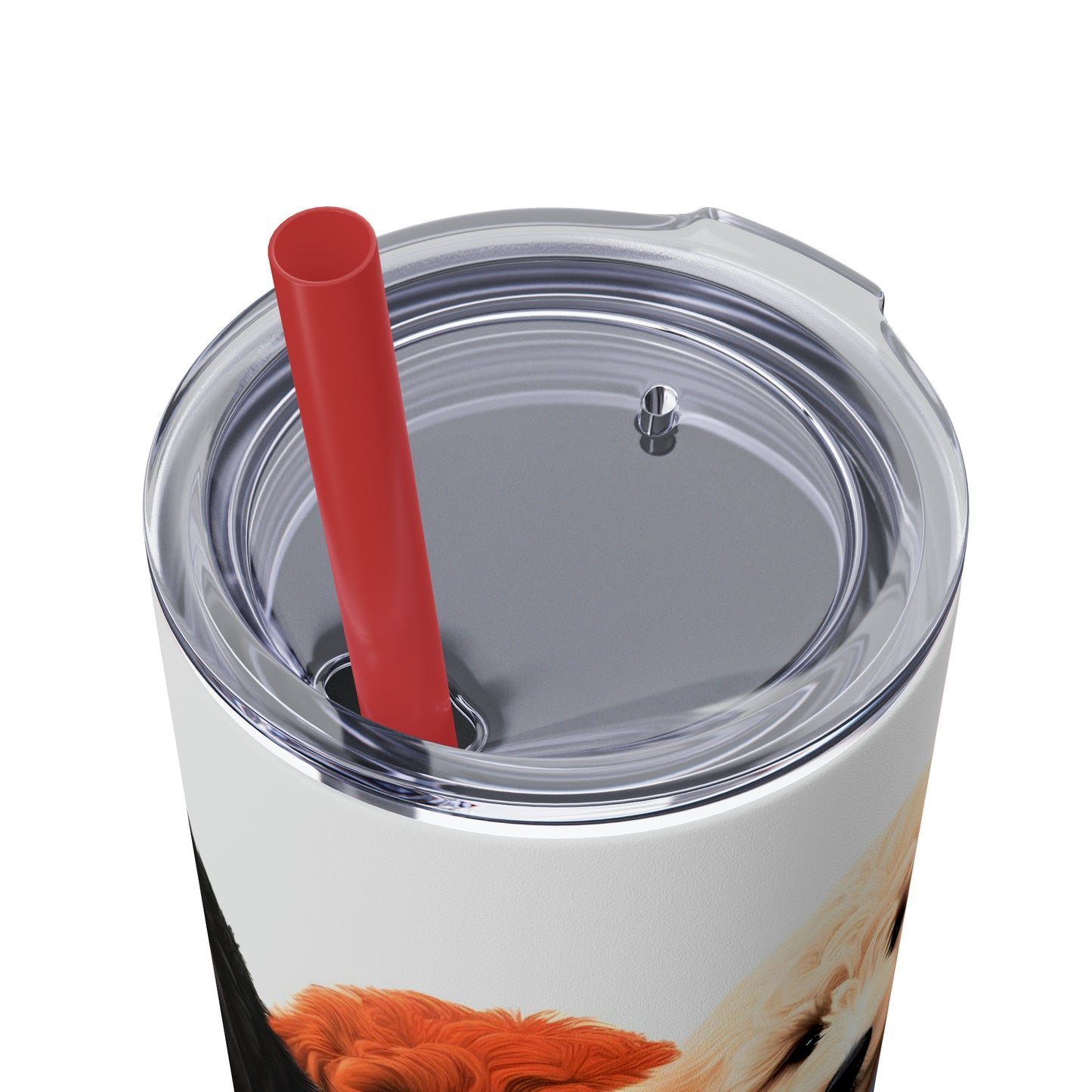 Doodle Dogs Skinny Tumbler with Straw, 20oz