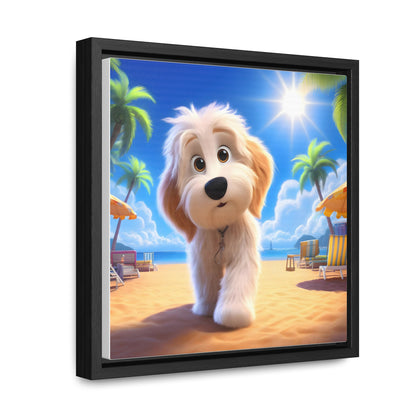 Cute Doodle Cartoon Inspired - Wooden Gallery Canvas Picture - Square Frame - Nice!