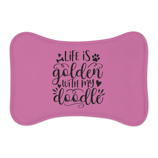 Life is Golden with my Doodle - Bone Shaped Feeding Mats