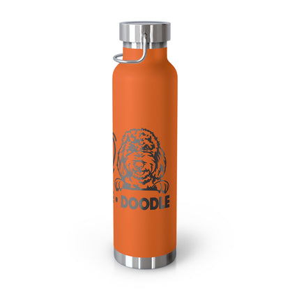 Peace Love Doodle Copper Vacuum Insulated Bottle, 22oz