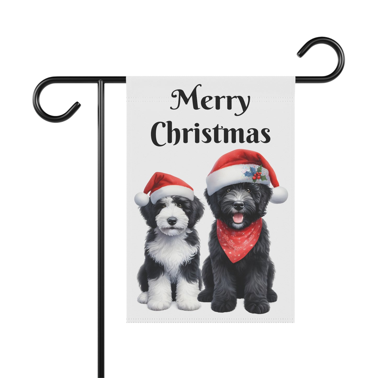 Merry Christmas Doodles Garden & House Banner