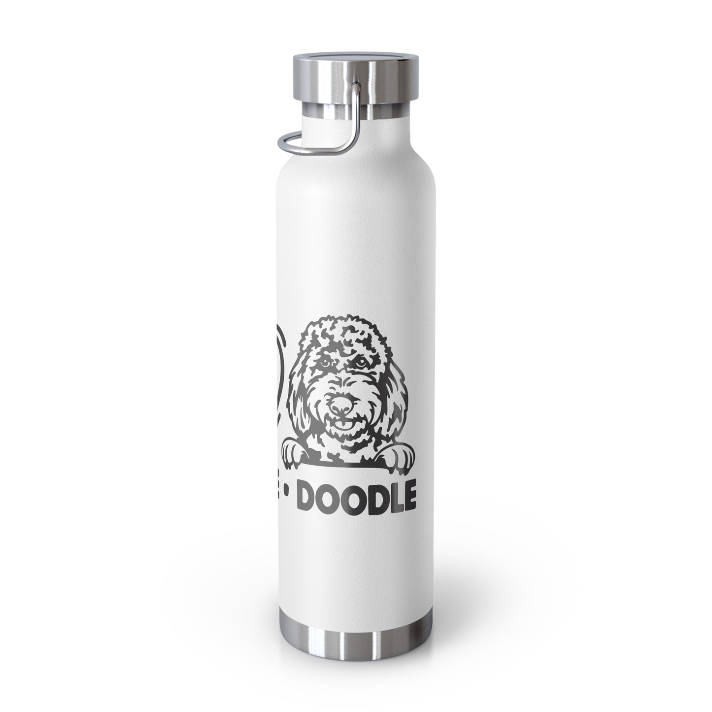 Peace Love Doodle Copper Vacuum Insulated Bottle, 22oz