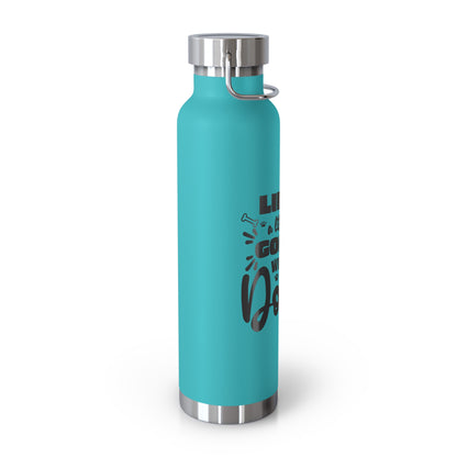 Life is Golden Doodle Copper Vacuum Insulated Bottle, 22oz