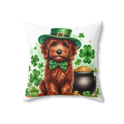 St. Patrick's Day Doodle - Spun Polyester Square Pillow