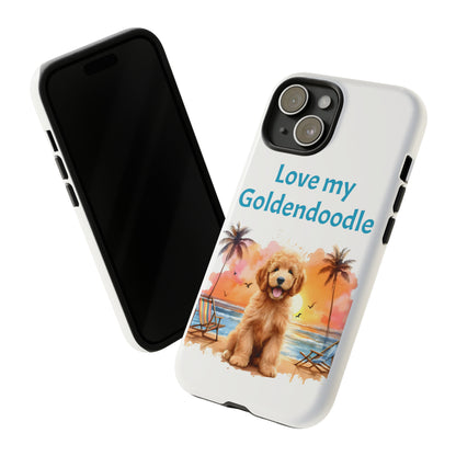 Love My Goldendoodle Tough Cases iPhone 15