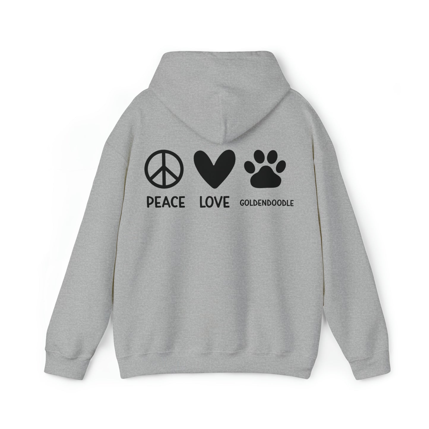 Peace Love Goldendoodle Gildan Unisex Heavy Blend™ Hooded Sweatshirt