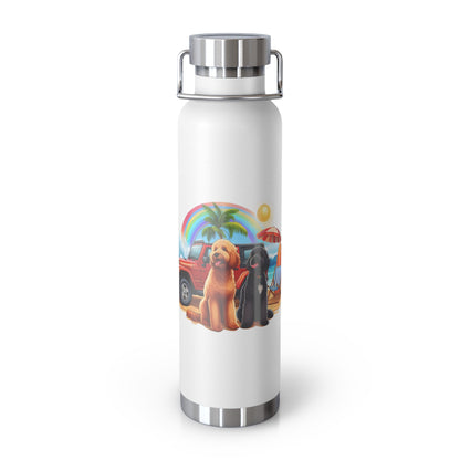 Jeep Beach Doodle Copper Vacuum Insulated Bottle, 22oz