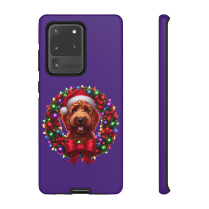 Red Doodle Christmas Wreath - Tough Cases iPhone, Samsung Galaxy & Google Pixel