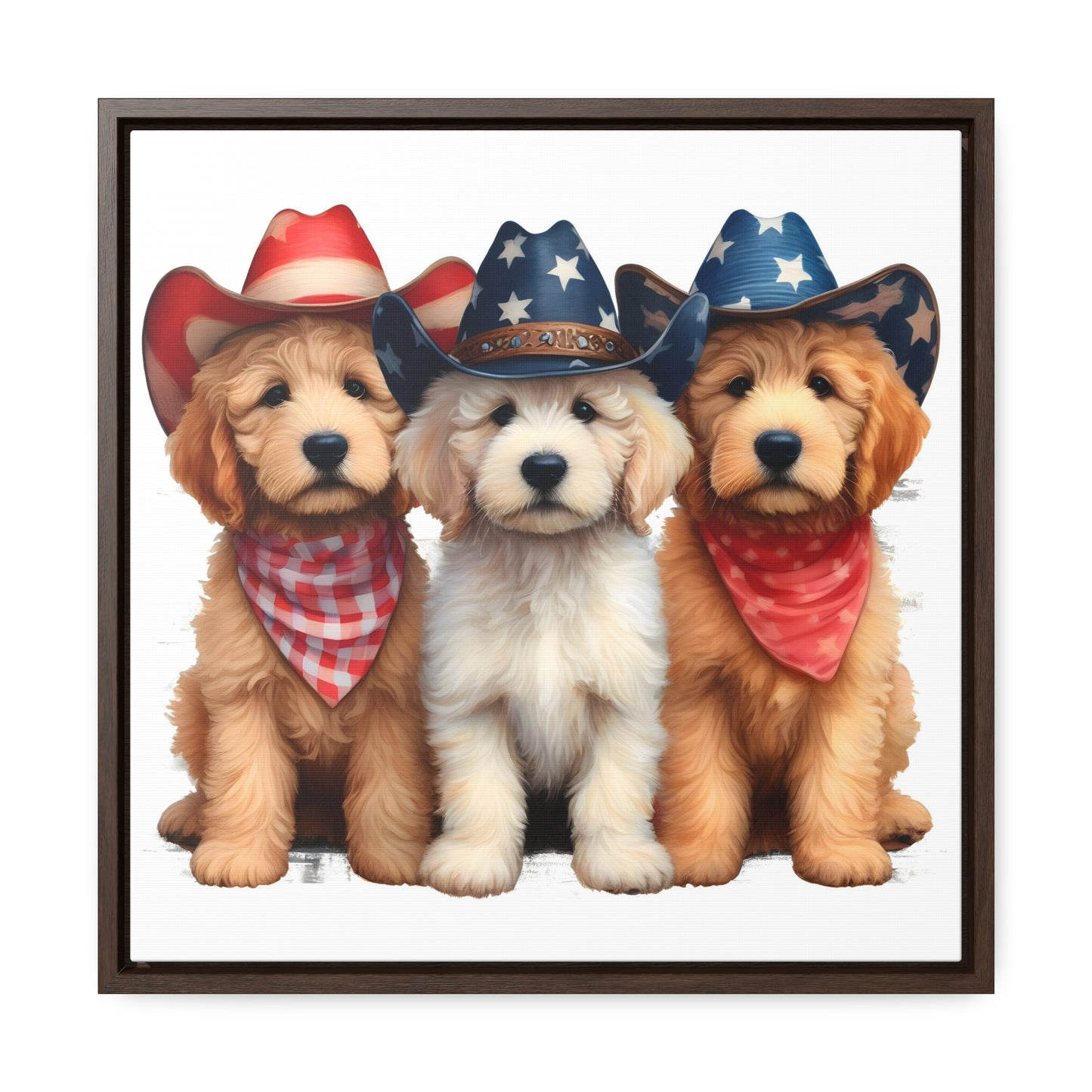 Patriotic Doodles Gallery Canvas - Wooden Square Frame - Nice!