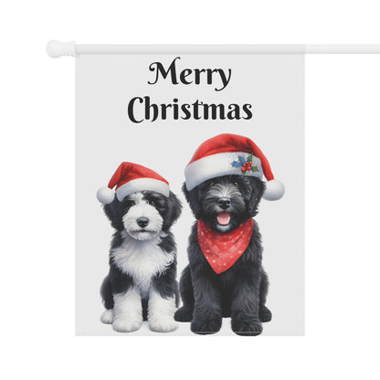 Merry Christmas Doodles Garden & House Banner