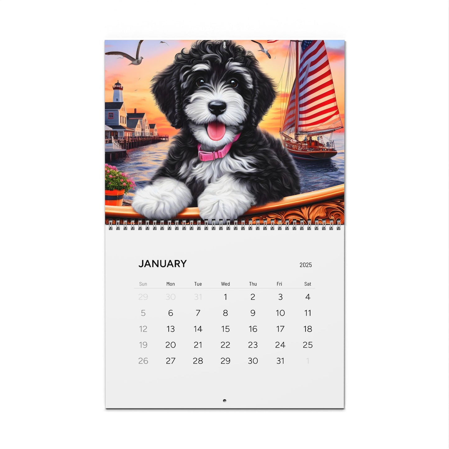 Doodles on a Sailboat - All Year - Wall Calendars (2025)