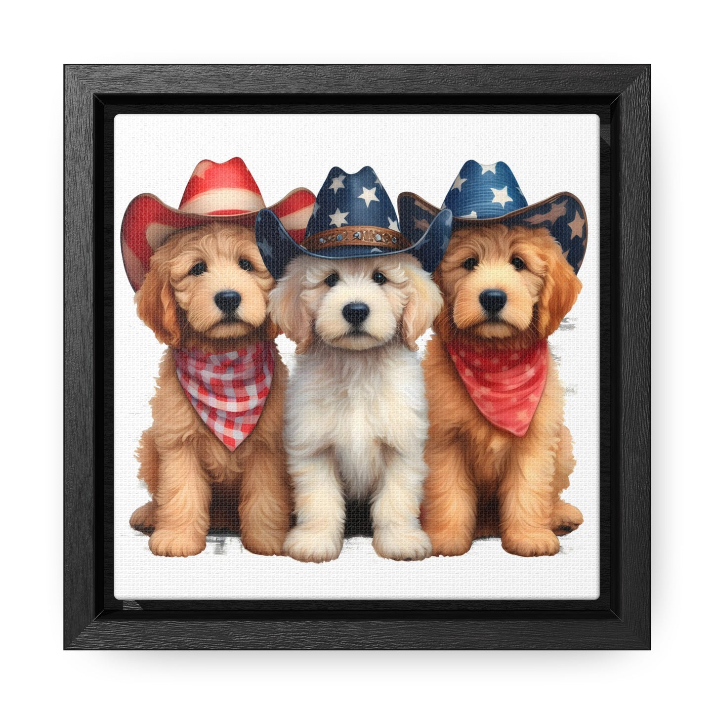 Patriotic Doodles Gallery Canvas - Wooden Square Frame - Nice!