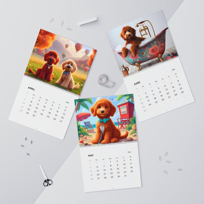 Apricot & Red Doodles - Wall Calendars (2024)