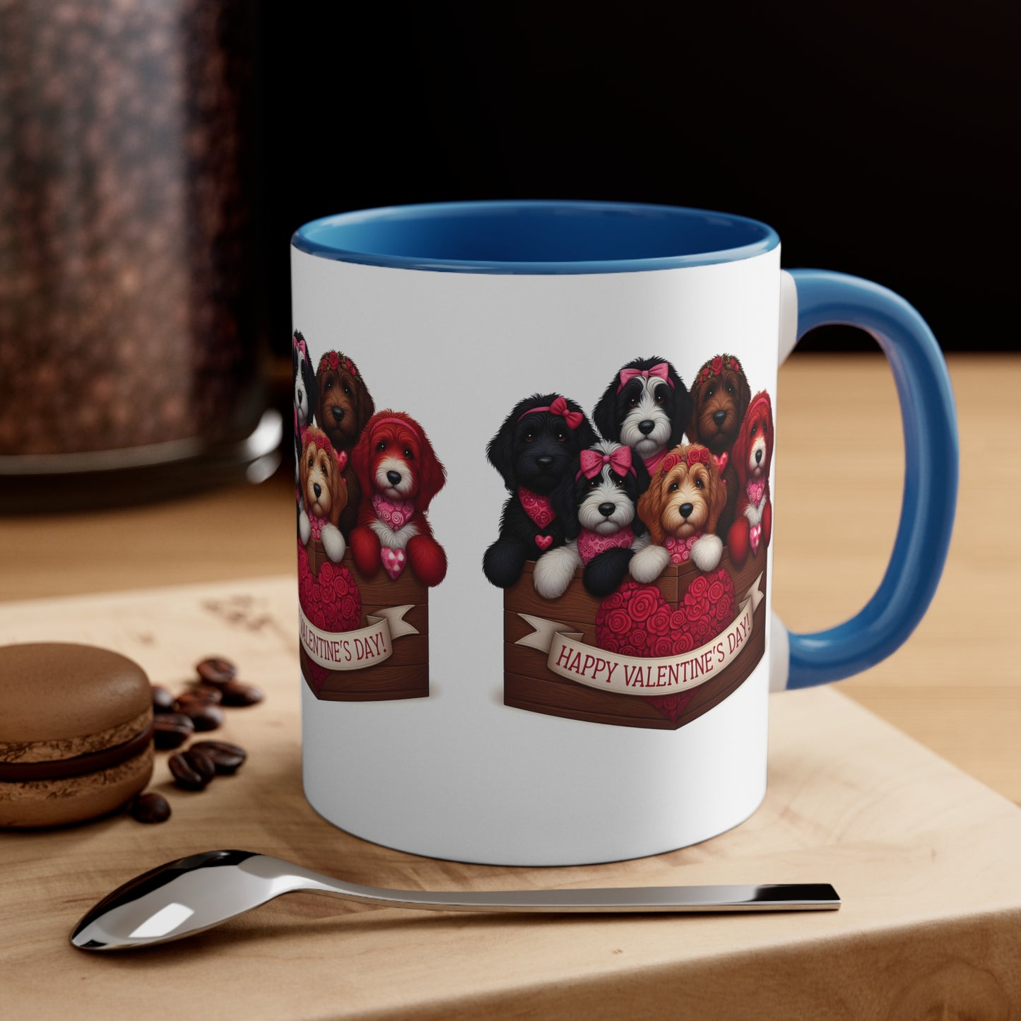 Happy Doodles Valentine's Day - Accent Coffee Mug, 11oz