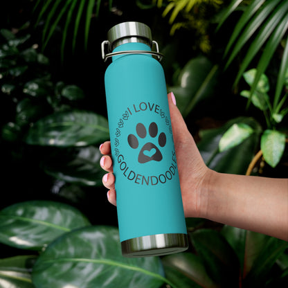 I love Goldendoodles Copper Vacuum Insulated Bottle, 22oz