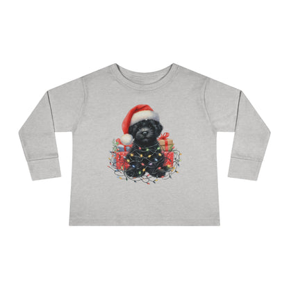 Christmas Black Doodle - Toddler Long Sleeve T Shirt