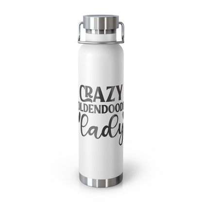 Crazy Goldendoodle Lady Copper Vacuum Insulated Bottle, 22oz