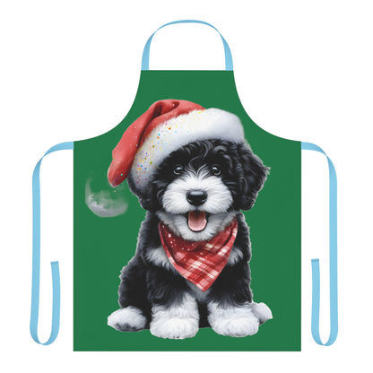 Christmas Black & White Doodle Apron