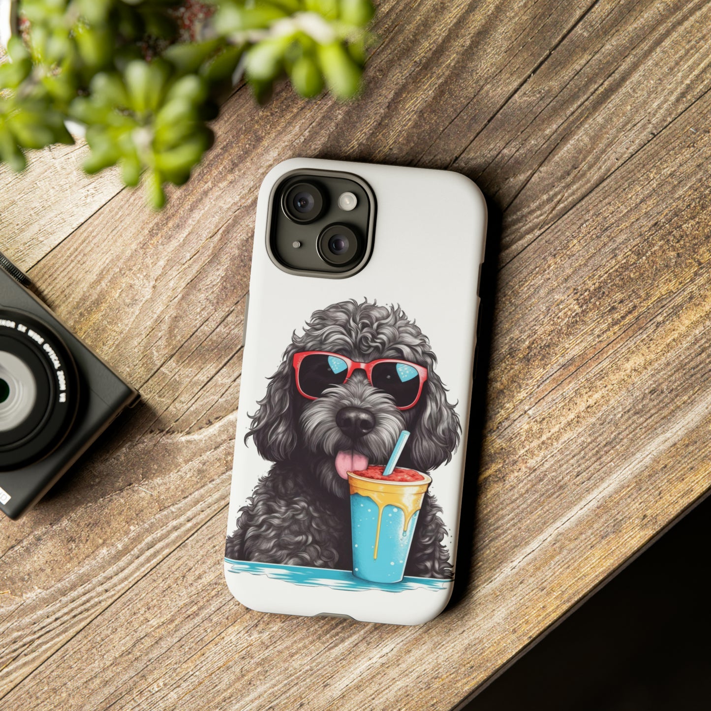 Black Doodle Tough Cases iPhone 15