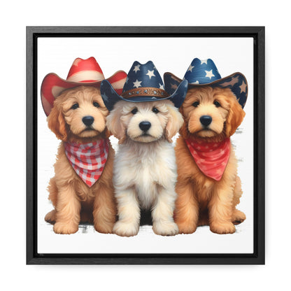 Patriotic Doodles Gallery Canvas - Wooden Square Frame - Nice!