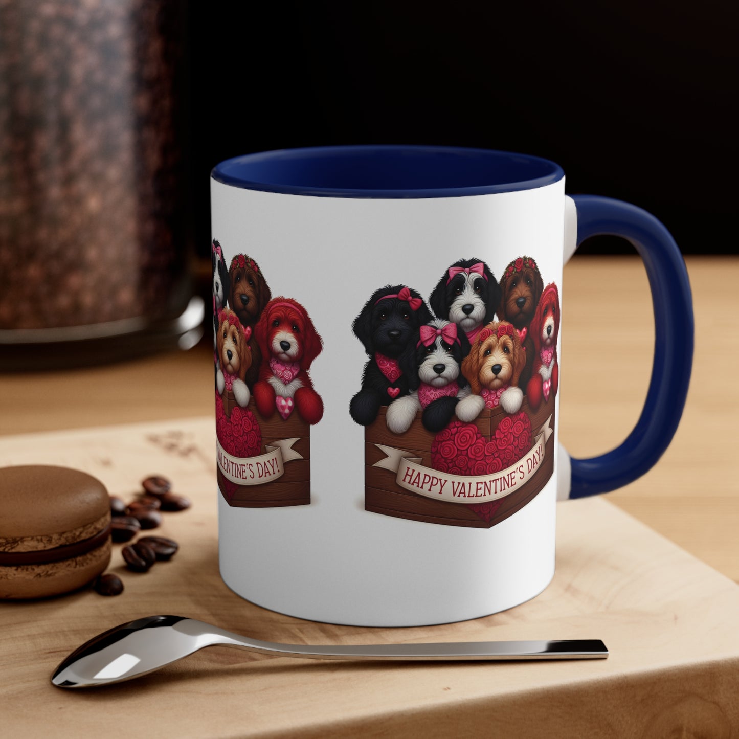 Happy Doodles Valentine's Day - Accent Coffee Mug, 11oz