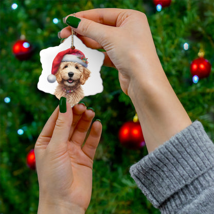 Doodle Puppy Ceramic Ornament, 4 Shapes