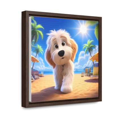 Cute Doodle Cartoon Inspired - Wooden Gallery Canvas Picture - Square Frame - Nice!