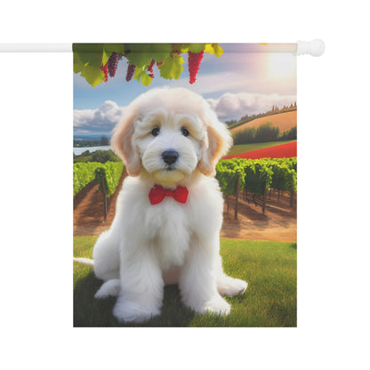 White Doodle at Winery - Garden & House Banner