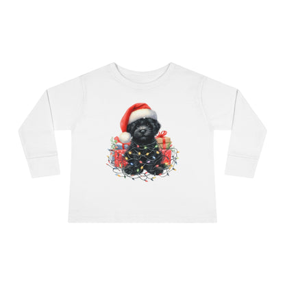 Christmas Black Doodle - Toddler Long Sleeve T Shirt