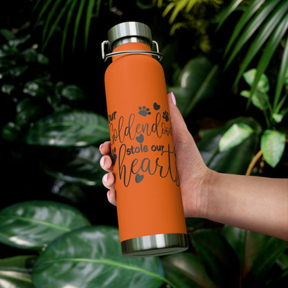 Our Goldendoodle Stole our Heart Copper Vacuum Insulated Bottle, 22oz