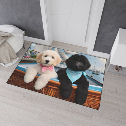 Doodles on Sailboat - Heavy Duty Floor Mat