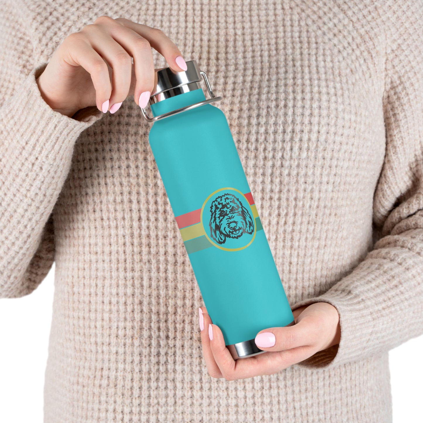 Doodle Copper Vacuum Insulated Bottle, 22oz