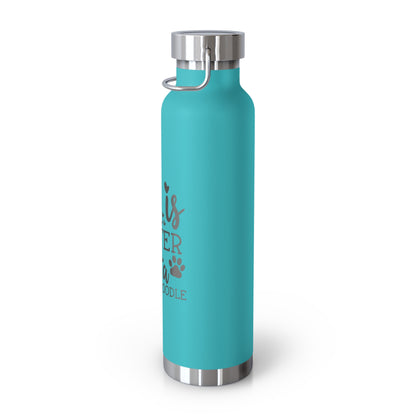 Life is Better Goldendoodle Copper Vacuum Insulated Bottle, 22oz