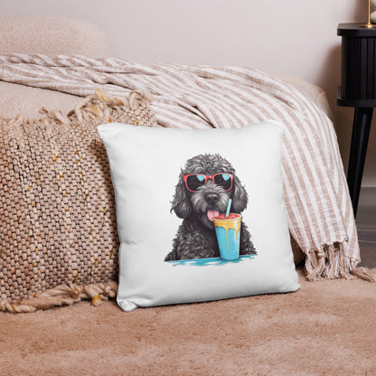 Black Doodle Pillow Case