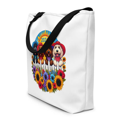 McDoodles Spring Fling Romp 2024 - Large 16x20 - Printed on both sides and Pocket - Tote Bag