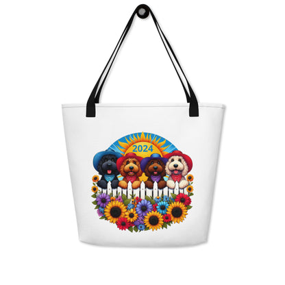 McDoodles Spring Fling Romp 2024 - Large 16x20 - Printed on both sides and Pocket - Tote Bag